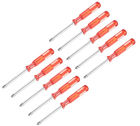 uxcell Mini Phillips Screwdriver, 2.5mm Cross Head 65mm Length for Small Appliances Repair, 10 Pcs