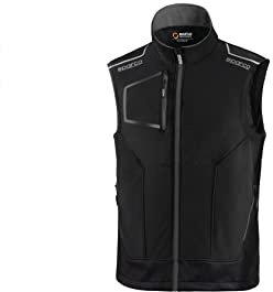 Sparco Gilet da Lavoro Illinois Tech Light Vest da Uomo. Smanicato tecnico idrorepellente e antivento con inserti rinforzati anti-abrasione sulle spalle.