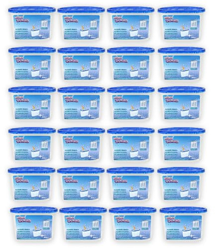 VIVAAS Pack of 24x 500ml Interior Dehumidifiers Disposable Helps Stop Damp, Mildew, Mould Condensation Moisture Absorber Remover in Home Kitchen Wardrobe Bedroom Office Garage Bathroom, Basement