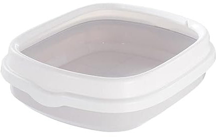 FRCOLOR Lettiera Semi-chiusa in Plastica con Pala, Facile da Usare, Design Anti-spruzzo per Addestramento Domestico (s)