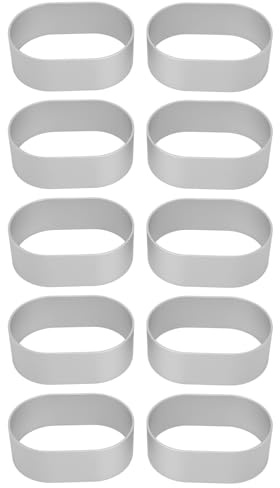 Kuchenringform, 10 Stück, Kuchenform, Backrahmen, Gebäckform, Edelstahl-Kuchenform, Backwerkzeug Zum Backen, Kochen, Fladenbrot, Eiern, Gebäck, Mousse, Desserts (Ovale Form)