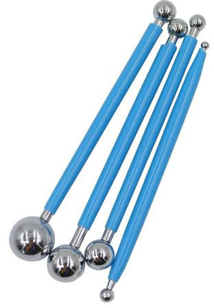 Strumento per sigillatura a sfera in metallo, confezione da 4 strumenti di rimozione del silicone, kit di attrezzi per argilla polimerica, strumento professionale per sigillatura di piastrelle,