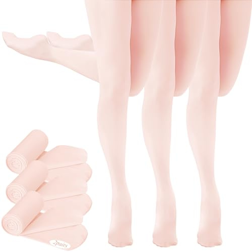 Buauty 1 Pair Girl's Ballet Dance Tight,Ultra Soft Footed Ballet Legging Stocking For practice (Toddler/Little Kid/Big Kid)