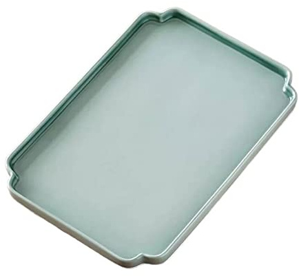 Bandeja de Cafetería Bandeja decorativa moderna, bandeja de servicio de mesa for el hogar, bandeja de cerámica exquisita, juego de té cuadrado Simple, bandeja for mesa de centro de cocina Bandejas Par