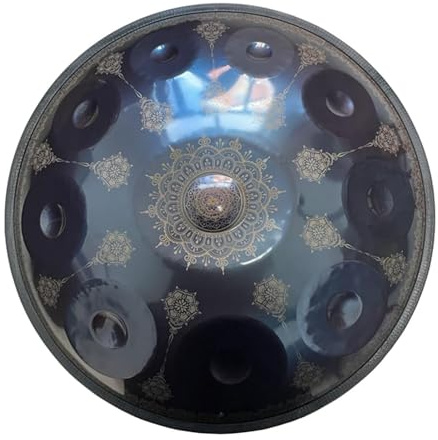 Tamburo Per Lingua Handpan - Tamburo A Percussione In Acciaio, Strumento Per Handpan Da 22 Pollici Mandala Tank Drum Strumento A Percussione In Acciaio Con Borsa Da Viaggio 440 Hz(9Notes)