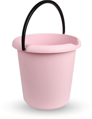 Eimer (1 Stück) Haushaltseimer, 5 Liter, in vers. Farben, Putzeimer aus Stabilem Kunststoff, BPA-frei, Kunststoffeimer Made in EU (Rosa)