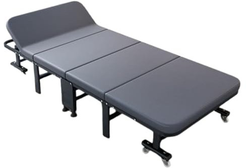 WANGCEPLSD Liege Klappbar, Camping Bett, Faltbares Bett, Tragbares Bett, Einzel-Rollbett für Gäste, Platzsparendes Klappbett für Einfache Lagerung, Tragkraft 200 Kg(90cm)