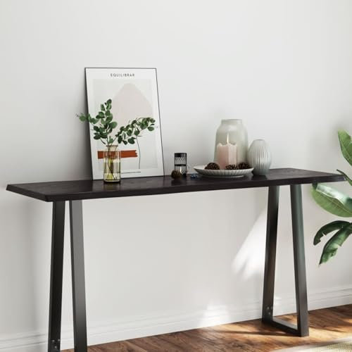 Buzaza Tischplatte Schreibtischplatte Table Top Gartentischplatte Tischplatte 160x50x(2-4) cm Massivholz Behandelt Baumkante - 364036