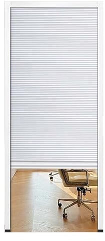 Portes pliantes coulissantes en accordéon avec cadre en aluminium intérieur placards armoire Installation simple porte accordéon intérieure de bureau à domicile(Milk color,40x60cm/15.7x24in)