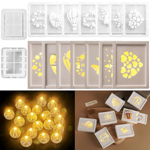 TZEKING Stampi in Silicone Per Conigli Pasquali,9 Pezzi Stampo in Silicone Coniglietto Pasquale+20 Pezzi Mini LED Palloncini Luci,Coniglietto,Stampi in silicone per realizzare decorazioni pasquali
