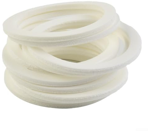 Eawfgtuw IBC - Guarnizione per tappo serbatoio S60 x 6, confezione da 10, in schiuma di polietilene bianco, per contenitori d'acqua e barili di pioggia, per una chiusura sicura del coperchio