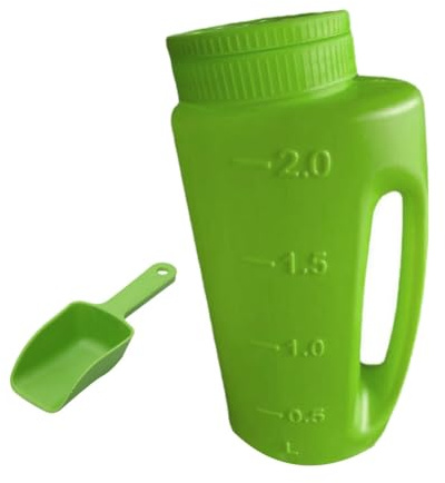 Comphic Lawn Seed Spreader, Handheld Shaker for Lawn Seeds, Salt, Calcium,Deicer, Weed and Feed Spreader, Adjustable