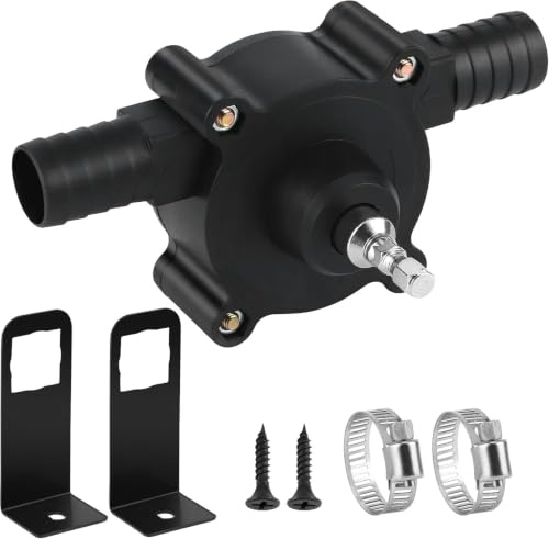 Mini Electric Drill Pump, Self-Priming Transfer Pump, Portable Centrifugal Transfer Pump for Water, Oil, Diesel, 6.35mm (0.3in) Shank with Fixing Ring, Bracket for Home/Garden/Farm/Workshop