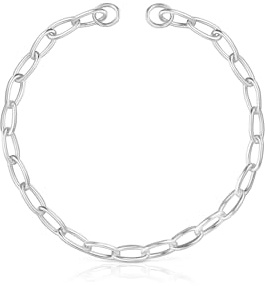 TOUS Pulsera Cadena para Mujer de Plata de Primera Ley, Colección Hold Oval