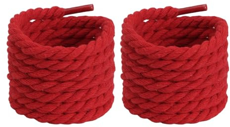 2 paia di lacci rotondi in corda spessa, lunghezza 120 cm, corde intrecciate per scarpe, lacci di ricambio per scarpe da indossare tutti i giorni