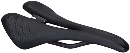 Sillín de Fibra for Bicicleta Carretera, MTB y montaña, Ideal for Ciclismo, Trail Carreras. Asiento cómodo(Black)