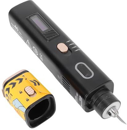 Fockety Coltello Ad Ultrasuoni da 40 KHz, Coltello da Taglio Ad Ultrasuoni Portatile Portatile, Utensile da Taglio Sonico con 50 Lame di Ricambio e Display OLED per Stampa 3D (Spina europea)