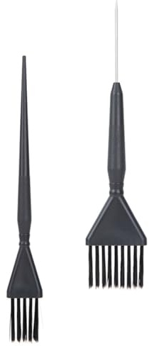 MAGICLULU Lot de 2 Pinceaux pour Teinture Cheveux Portables en Pp et Acier Inoxydable, Applicateurs Multifonctions pour Salon ou Utilisation à Domicile