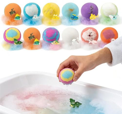 Palla da Doccia al Sale - 12 Pezzi Detergente Corpo Rilassante - Sali Da Bagno Con | Per Spa Casa Viaggio Hotel Bambini Ragazzi