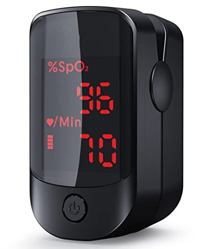 Generic Pulse Oximeter - Portable Finger Oximeter - Heart Rate Monitor Oxygen Saturation Monitor with Two Way OLED Display (Includes Batteries and Lanyard)