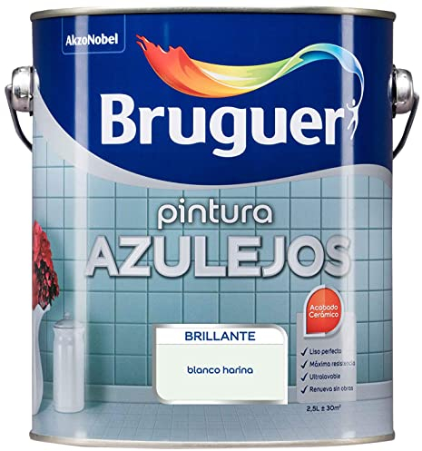 Bruguer Esmalte para Azulejos Brillante Blanco Harina 2,5 L