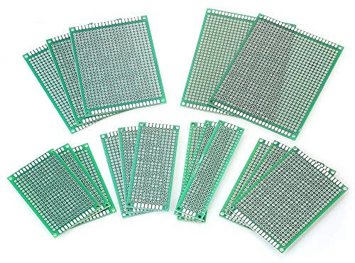 DollaTek 17Pcs 6 Größen doppelseitige Leiterplatte Prototype Kit für DIY