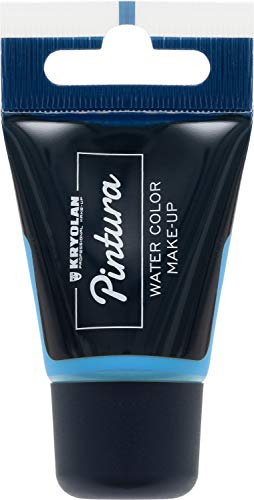 Kryolan Pintura Water Color Schminke Tube 20 ml, Farbe: sky blue, 15 Farben, waschbar, ohne Parfüm, ohne Parabene - ideal für Kinder, Party, Karneval, Fasching & Halloween