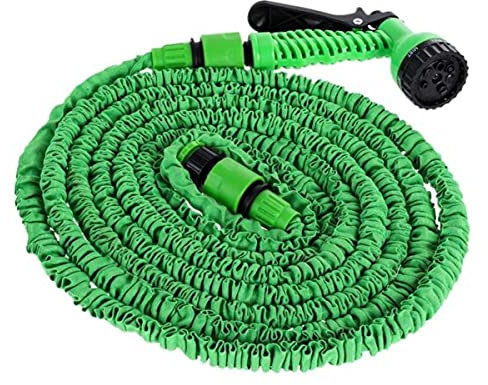 25-150FT Manguera de jardín expandible portátil Manguera de agua de jardín flexible para manguera de automóvil Manguera de riego de riego con pistola de pulverización-ESPAÑA, 50FT
