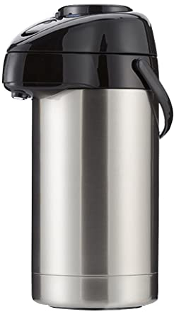 ZOGBX Stainless Steel Airpots, Thermal Coffee Carafe With Pump, Double Walled Insulated Vacuum Flask, Thermal Insulated Carafes Pump, SplashProof Coffee Airpots, 24 Hour Heat Retention