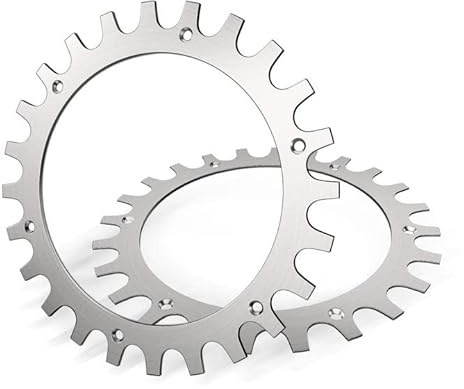 Punte in acciaio inox premium per tosaerba Worx Landroid, Spessore 2 mm modello S/M, miglioramento della trazione e della presa, fori per viti svasate lucidate, dimensioni ruote: diametro 205 mm