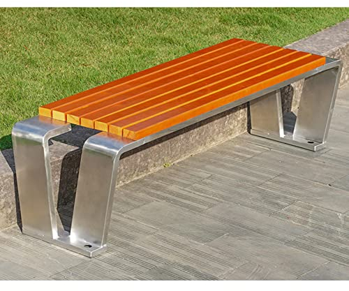 Doorhighpeak Outdoor Gartenbank Veranda Stuhl Patio Park Edelstahlbank, Wetterfeste Sitzbank für den Garten, Gartenmöbel Sitzgelegenheiten Balkon Loveseat, Schulkrankenhaus Shop Heavy Duty Sitzbank