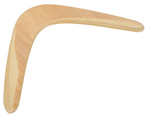 Warmhm Boomerang for Kids and Adults Outdoor Plaything V-Shaped Flying Toy for Open-Area Throwing Suitable for Light to Moderate Wind 36.00 X 20.50 X 0.50 Cm 1 Pack