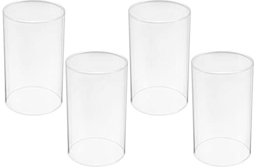 Glaszylinder Ohne Boden 7cm Durchmesser: 4 Stücke Windlicht Glas Ohne Boden Kerzenhalter Windlicht Glaszylinder Ersatzglas ohne Boden Offenes für Kerzen Tischdeko Wohnzimmer Schlafzimmer Deko 7x10cm