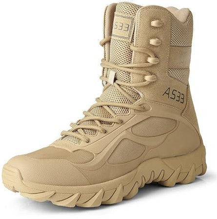Zivopah Men's Tactical Boots Military Work Boots Desert Combat Outdoor Boots for Hiking Motorcycle Climbing-mise46