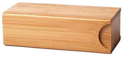 RISEDS Tragbare Brillenbox Holz Sonnenbrillenbox Brillen Aufbewahrungsbox 17,5x5,5x8cm
