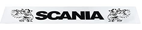 Paraspruzzo Lungo Posteriore in Gomma Dura per Camion Truck Rimorchio Semirimorchio 240x35 cm Bianco