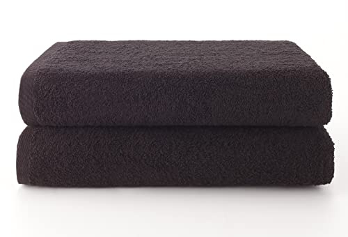 Top Towel - Plus - Große Badetücher - Badetücher - 2 Duschtücher - 100x150 cm 100 % Baumwolle - Schwarz