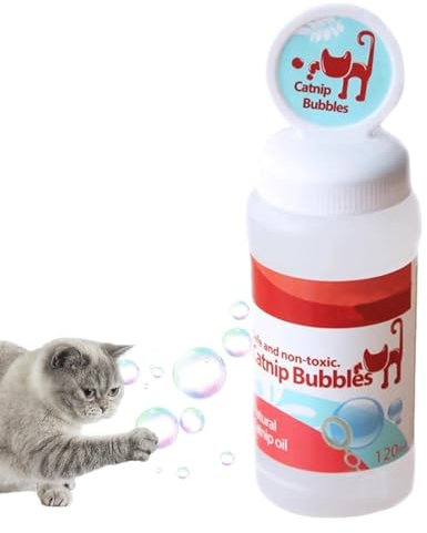 Generico Katzenblasen, interaktives Katzenspielzeug, Katzenspielzeug mit Katze | Interaktive Seifenblasen für Katzen | Indoor und Outdoor Spaß mit Katzenduft | Bubbles von s