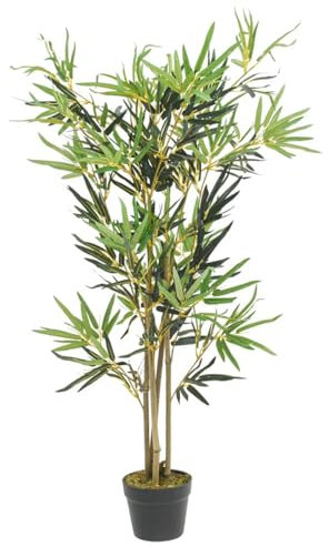 Brokky Bambusbaum Künstlich 552 Blätter 120 cm Grün Zimmerpflanzen KüNstliche Balkonpflanzen Bonsai Baum Zimmerpflanzen