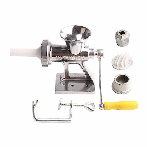 CHEOTIME Picadora de carne manual, picadora de carne manual de hierro fundido resistente con abrazadera de mesa de acero, picadora de carne, máquina para hacer salchichas,