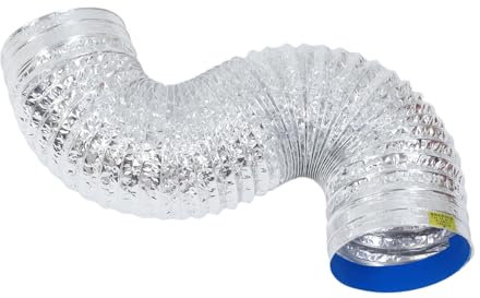 Uonlytech Range Hood Exhaust Pipe Flexible Aluminum Kitchen Vent Hose for Home Ventilation and Removal