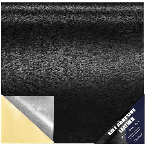 Kunstleder selbstklebend,Leder Patch Selbstklebend Schwarz,150 * 60cm Leder Reparatur Patch, für Sofa, Möbel, Autositze, Taschen
