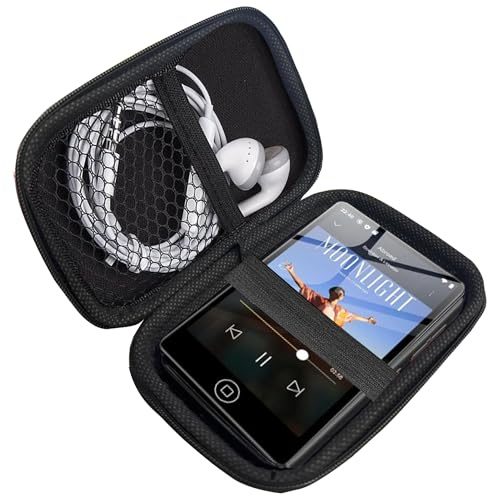Compatible with AGXOV M302 MP3 Player Case, Lamshaw Hard Shell Travel and Storage Carrying Case Compatible with AGXOV M302 4.02-inch MP4 MP3 Player (Black)