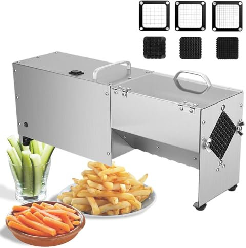 Tagliapatate Elettrico, Tagliapatate Professionale Per Uso Commerciale E Domestico, Macchina Automatica Con Lame, Tritatutto Per Patate, Carote E Cetrioli