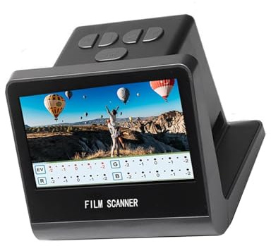Tonysa Digitaler Filmscanner 22 MP, 5 Zoll LCD Bildschirm, 16 GB Integrierter Speicher, Konvertiert 35 mm/126 mm/110 mm/Super 8 Film, HDMI & USB C Schnittstelle