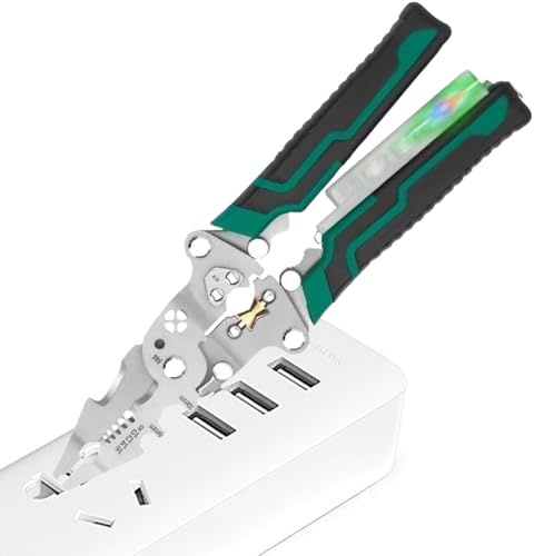 Sucritude Pelacables 8 en 1 - Alicates Multifunción Para Cortar y Extraer - Herramienta Para Electricistas con Detector CA CC Para Automoción, Instalaciones Eléctricas y Proyectos Escolares