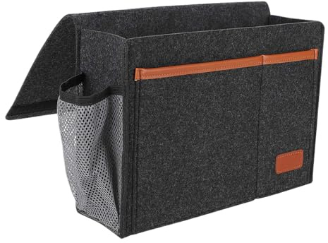 Lembeauty Organizador De Bolsillo De Cama,Organizador Con Múltiples Bolsillos De Brazo De Sofá,Porta Mandos a Distancia para Sofá - Para Mandos A Distancia Libros Tabletas Teléfonos Móviles Vasos