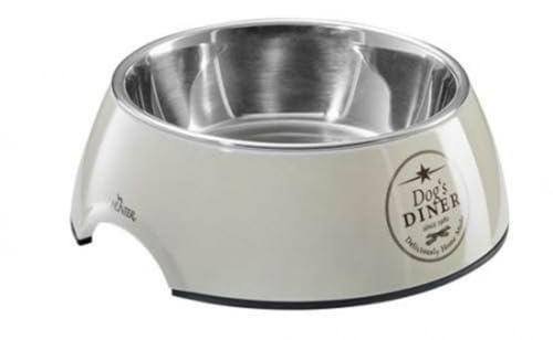 HUNTER Cambridge Melamin-Napf, Futternapf, Trinknapf, für Hunde und Katzen, mit Edelstahlnapf, 160 ml, creme/braun