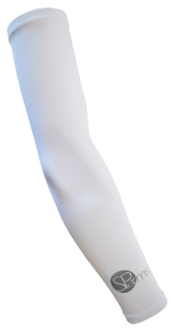 SParms Premium Sun Protection Arm Sleeves (White, S)
