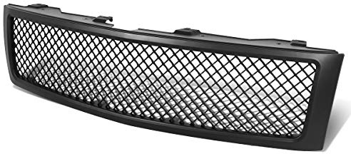 Auto Dynasty Front Upper Bumper Grille Grill Replacement Compatible with 2007-2013 Chevy Silverado 1500, ABS Plastic, Mesh Style, Matte Black